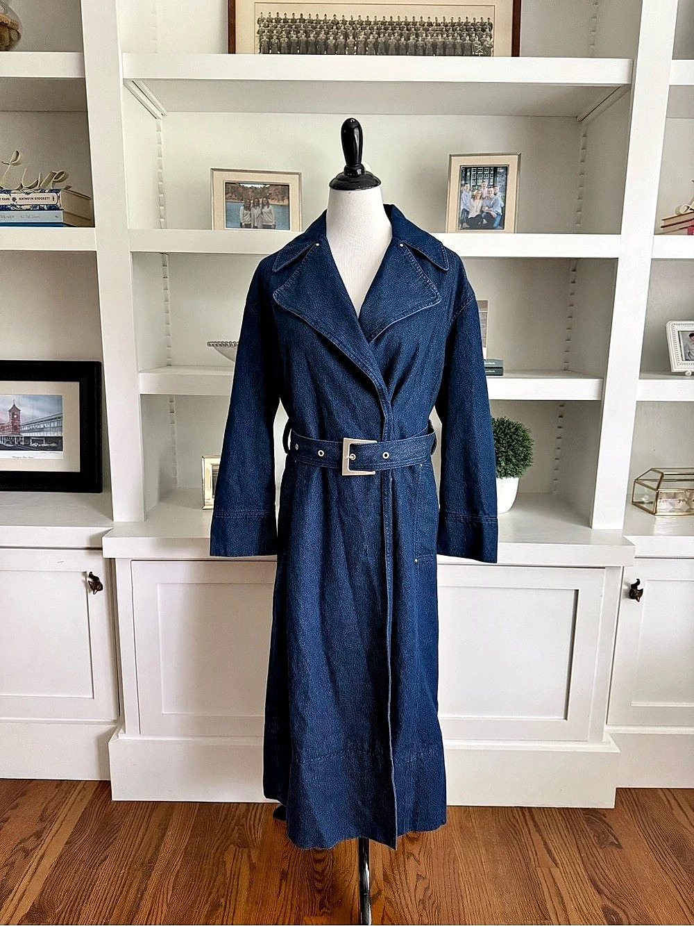 Apparis Tate Denim Trench Denim Trench in Blue Like New - Picture 2 of 14